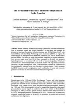 The structural constraints of income inequality in Latin America